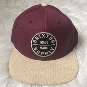 Brixton Supply Maroon and Corduroy SnapBack